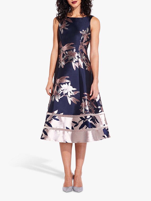 Adrianna Papell Floral Jacquard Dress ...