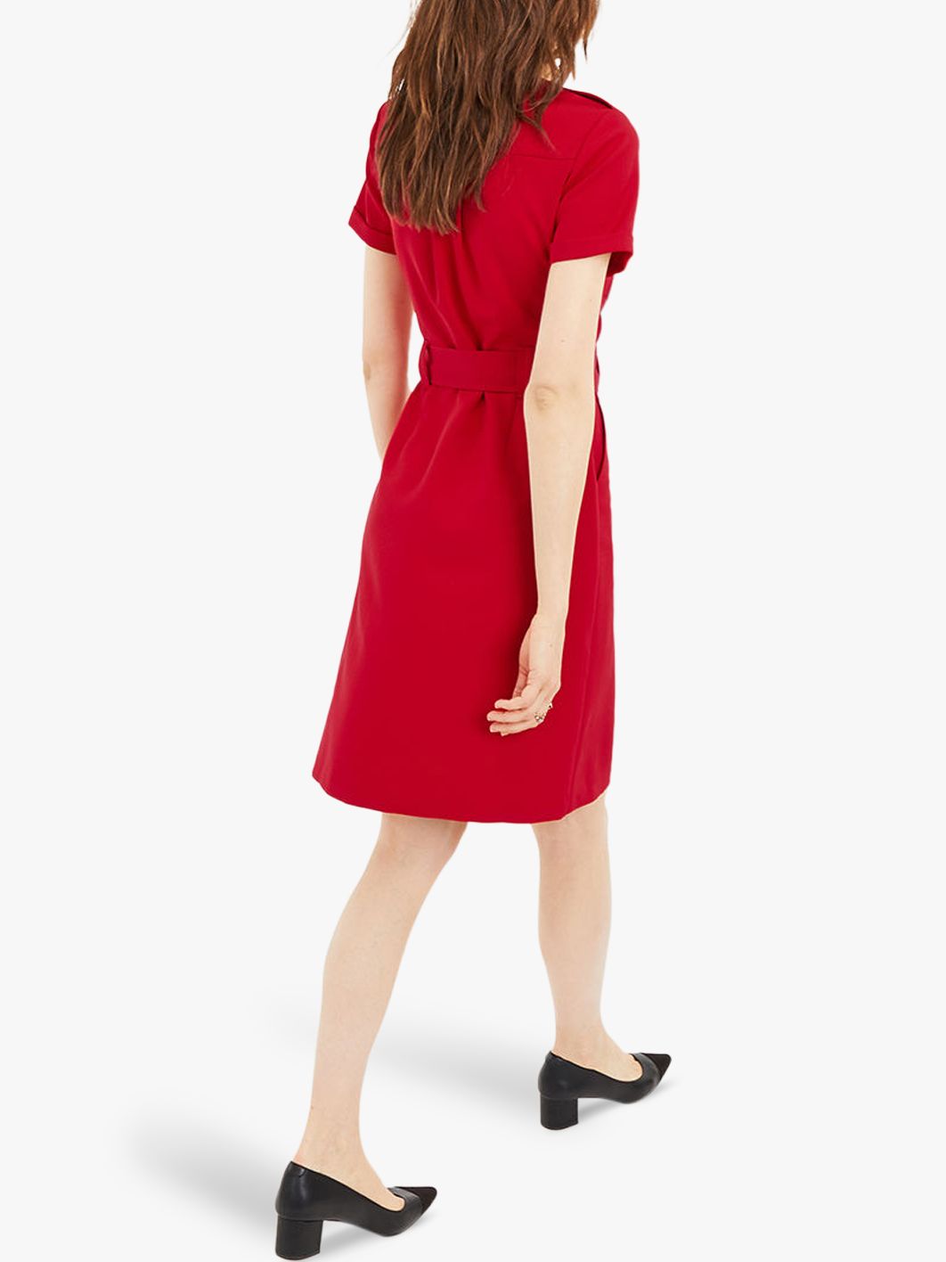 oasis red utility dress