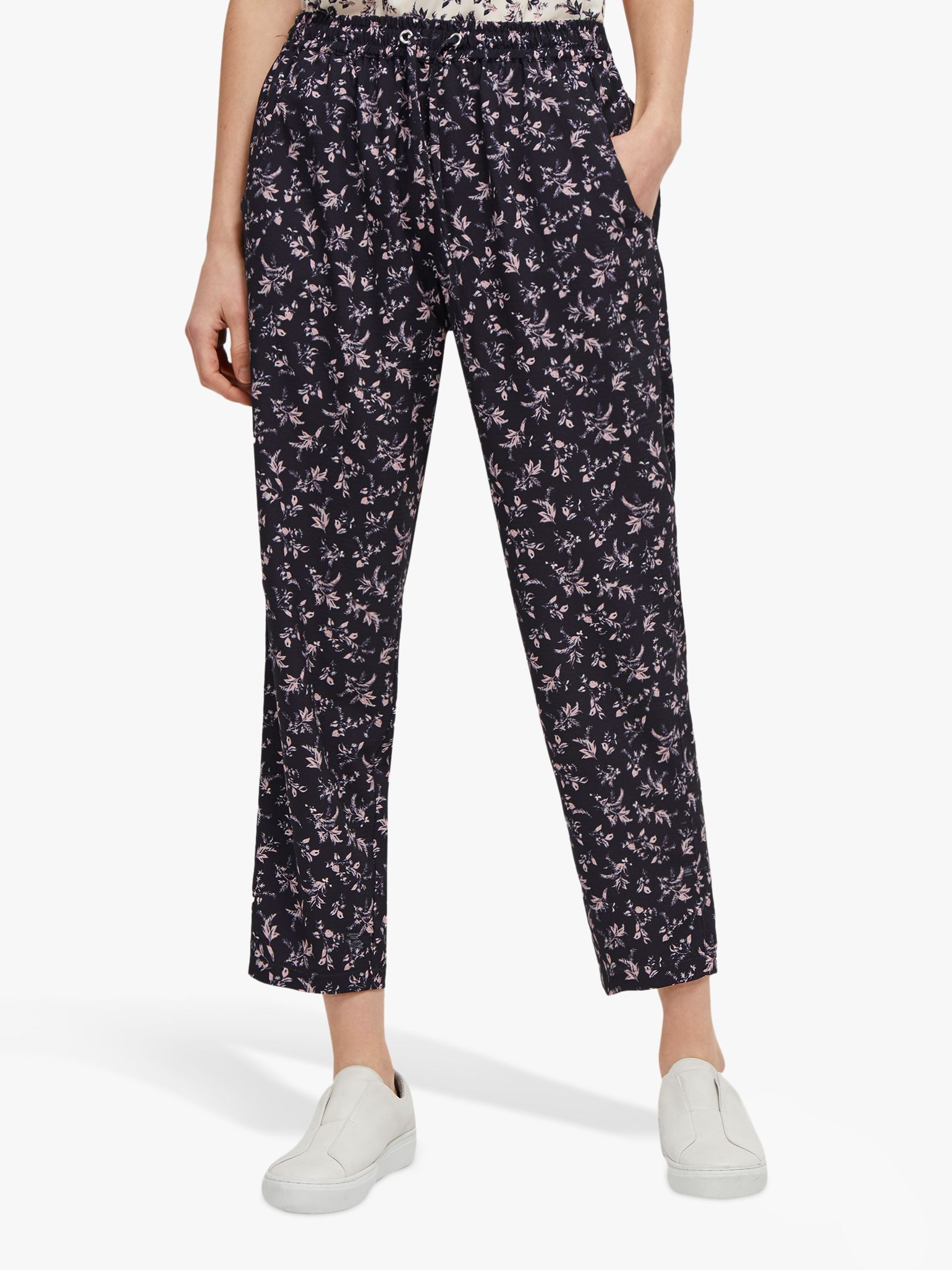 French Connection Felicienne Jogger Trousers, Navy Multi at John Lewis ...