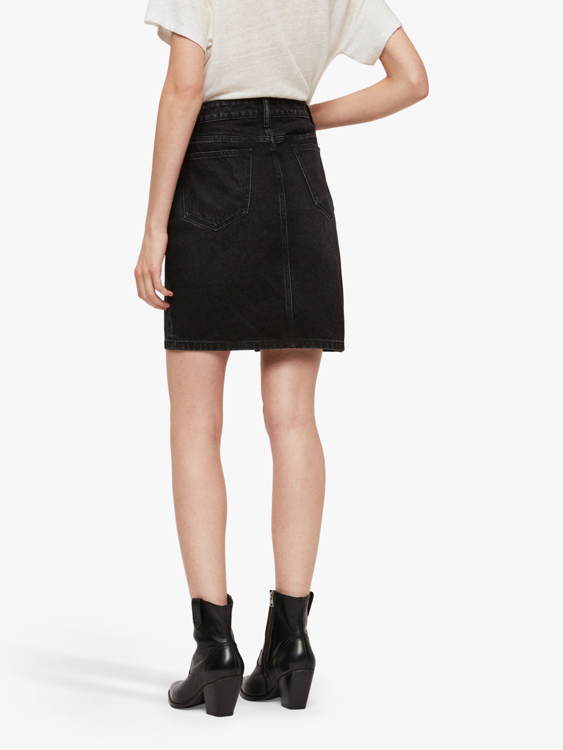 Button Up Denim Skirt Black - roblox pencil skirt