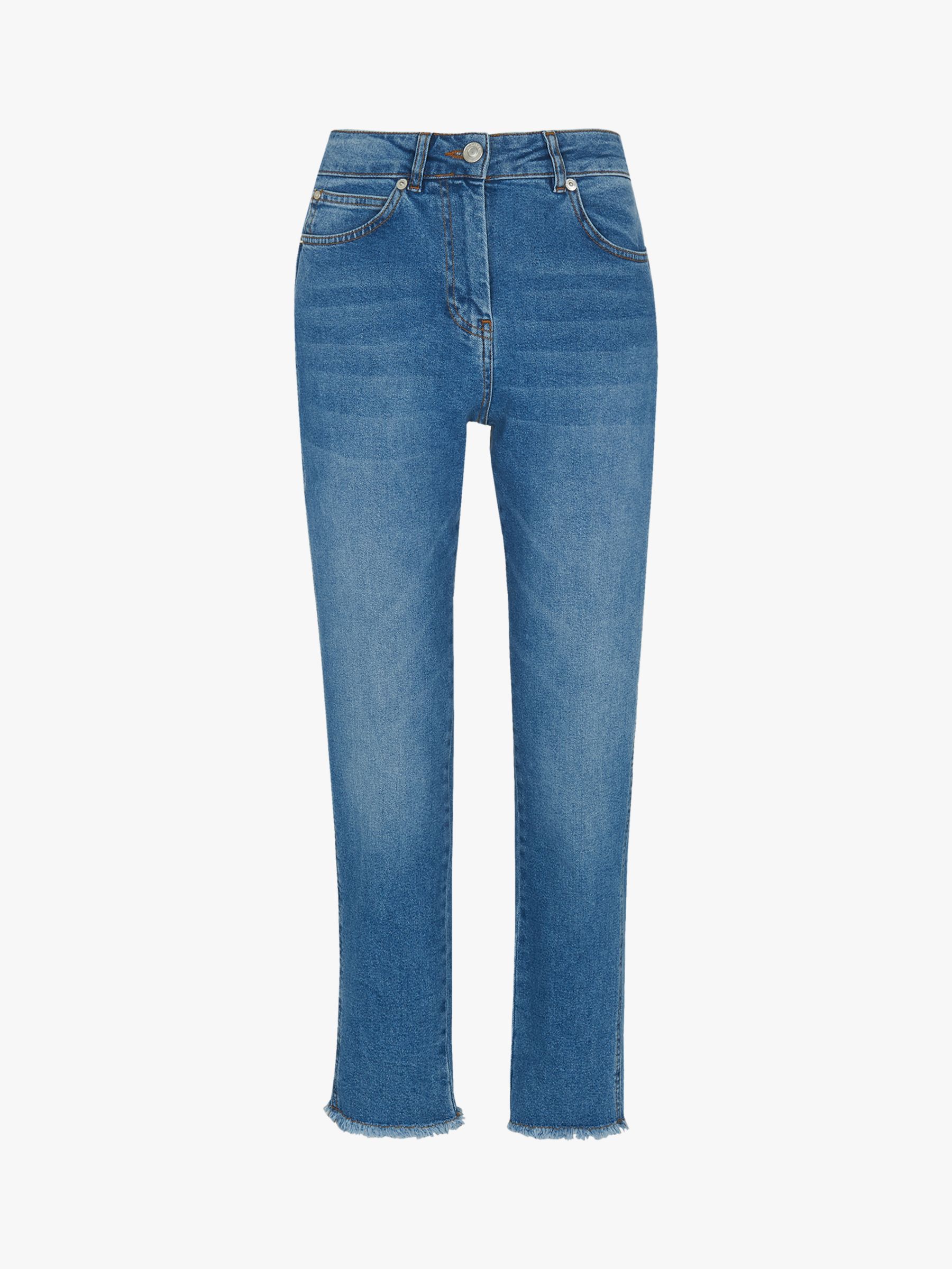 Whistles Slim Frayed Detail Jeans, Denim at John Lewis & Partners