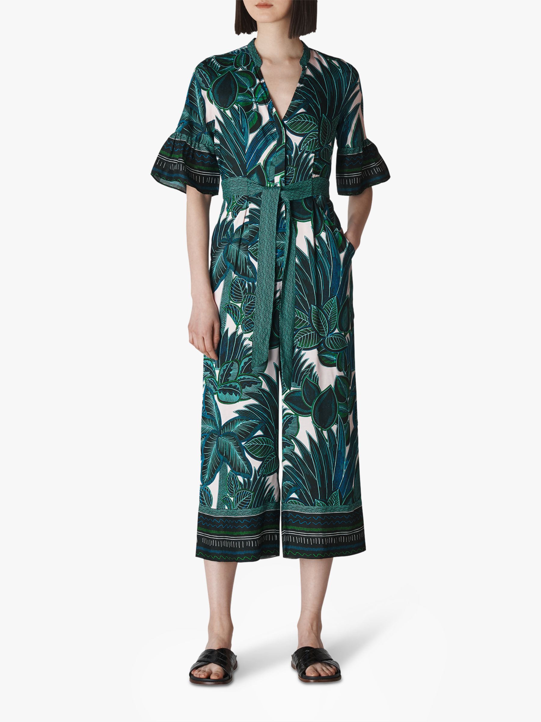 whistles palm print jumpsuit