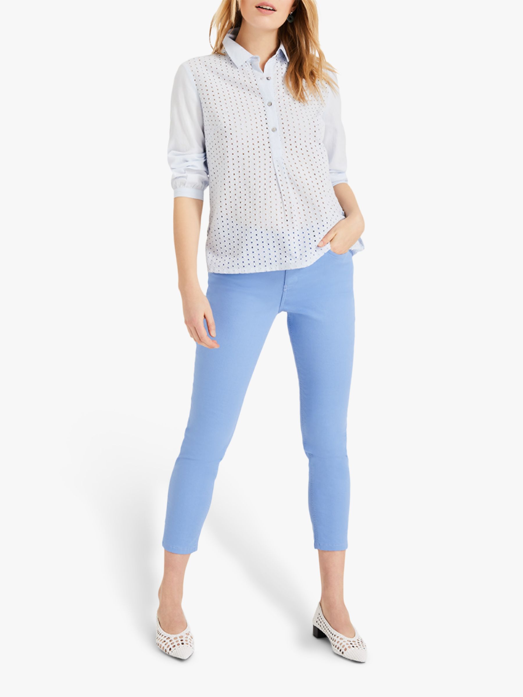 Phase Eight Beda Circle Shirt, Pale Blue at John Lewis & Partners