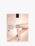 John Lewis & Partners 7 Denier Barely There Ladder Resist Tights, Pack of 1