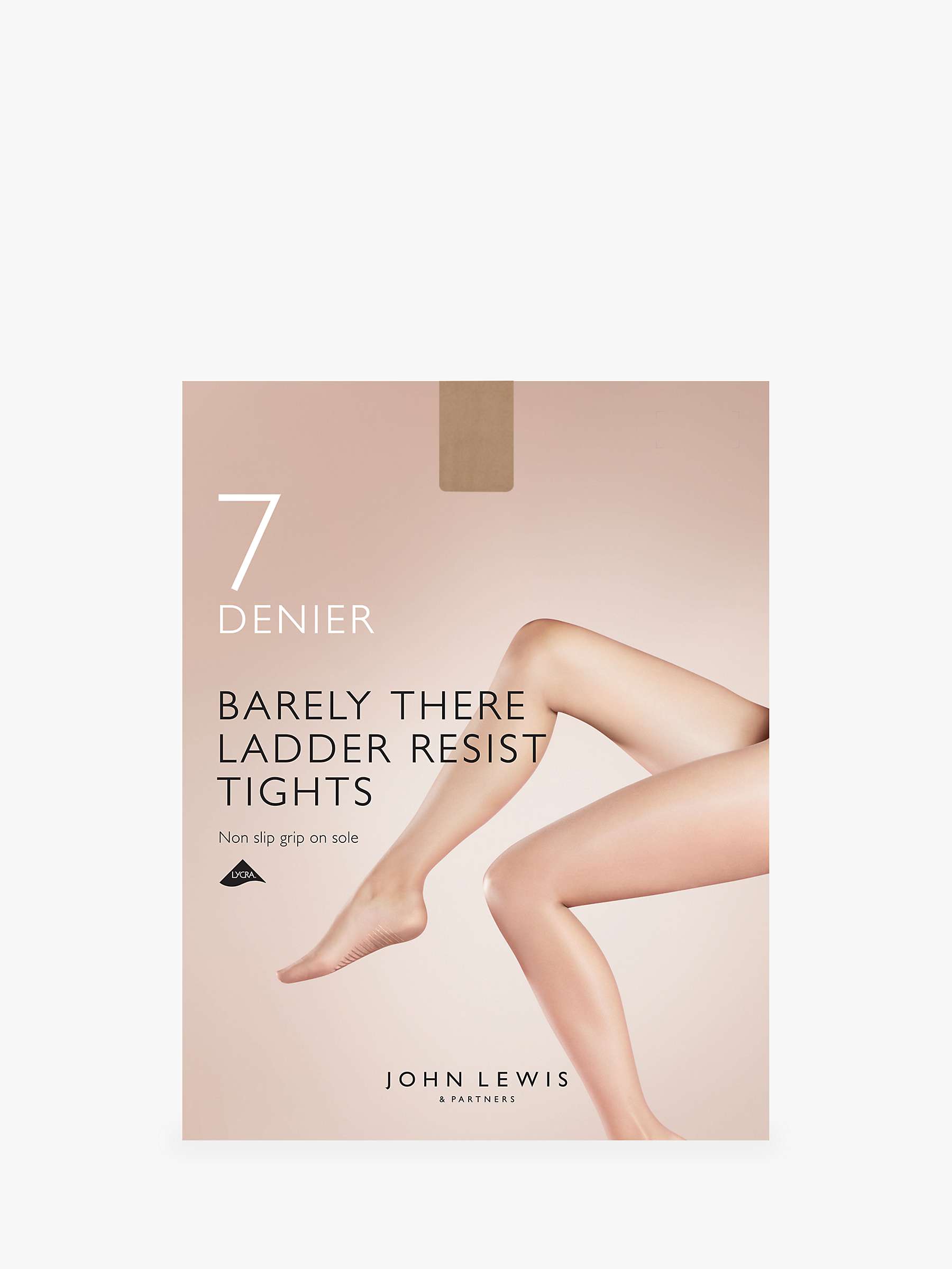 Buy John Lewis 7 Denier Barely There Ladder Resist Non-Slip Tights, Pack of 1 Online at johnlewis.com