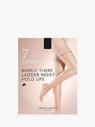John Lewis & Partners 7 Denier Barely There Ladder Resist Hold Ups, Pack of 1
