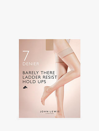 John Lewis & Partners 7 Denier Barely There Ladder Resist Hold Ups, Pack of 1