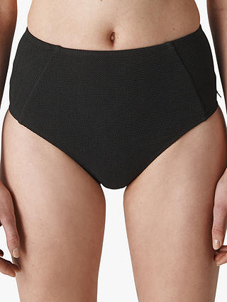 Whistles Klara Minimal Textured Bikini Bottoms, Black
