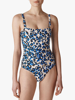 Whistles Animal Print Swimsuit, Blue/Multi