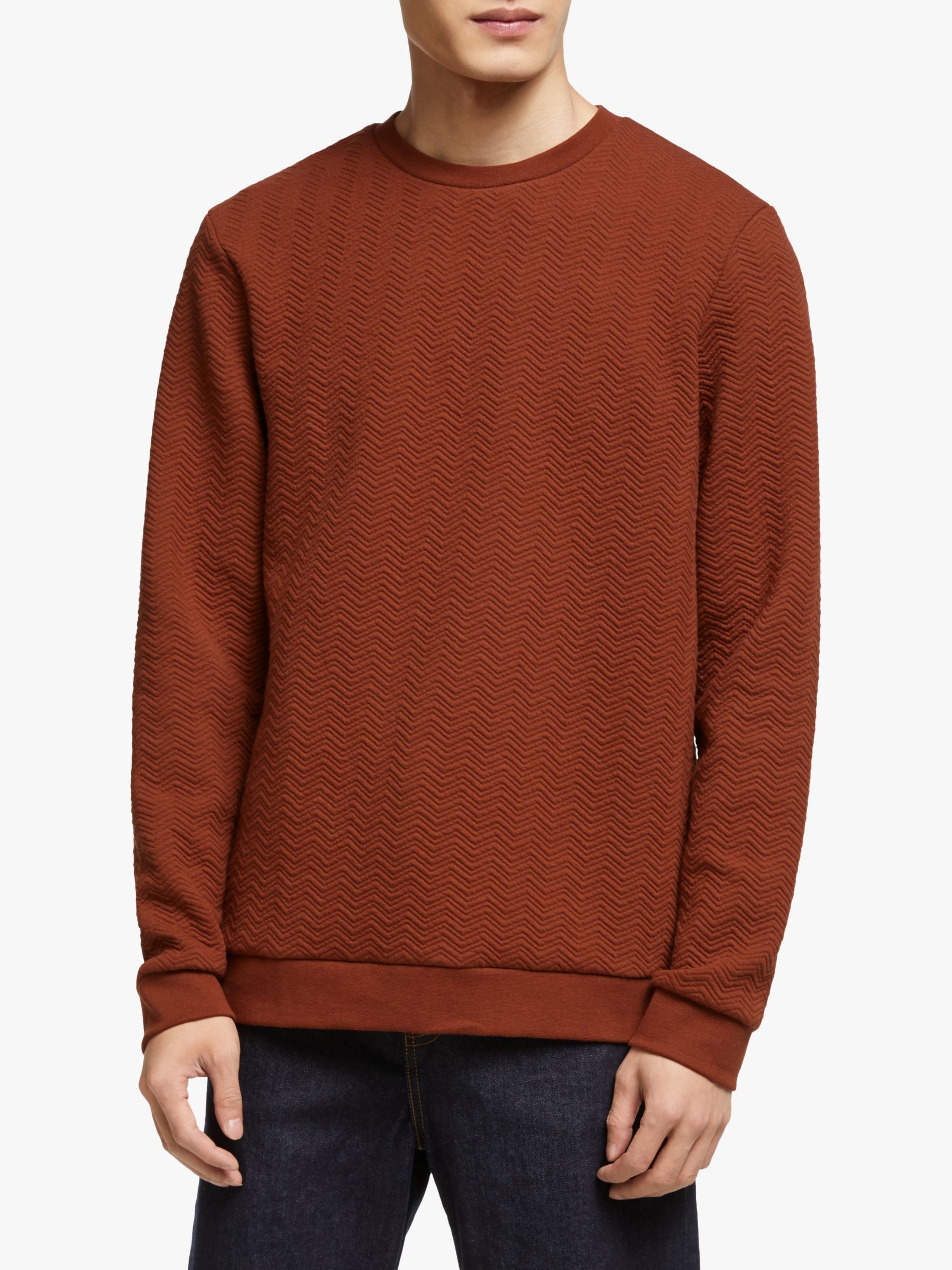 Kin Quilted Sweatshirt, Dark Orange