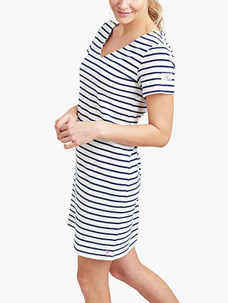 Joules Riviera V-Neck Stripe T-Shirt Dress