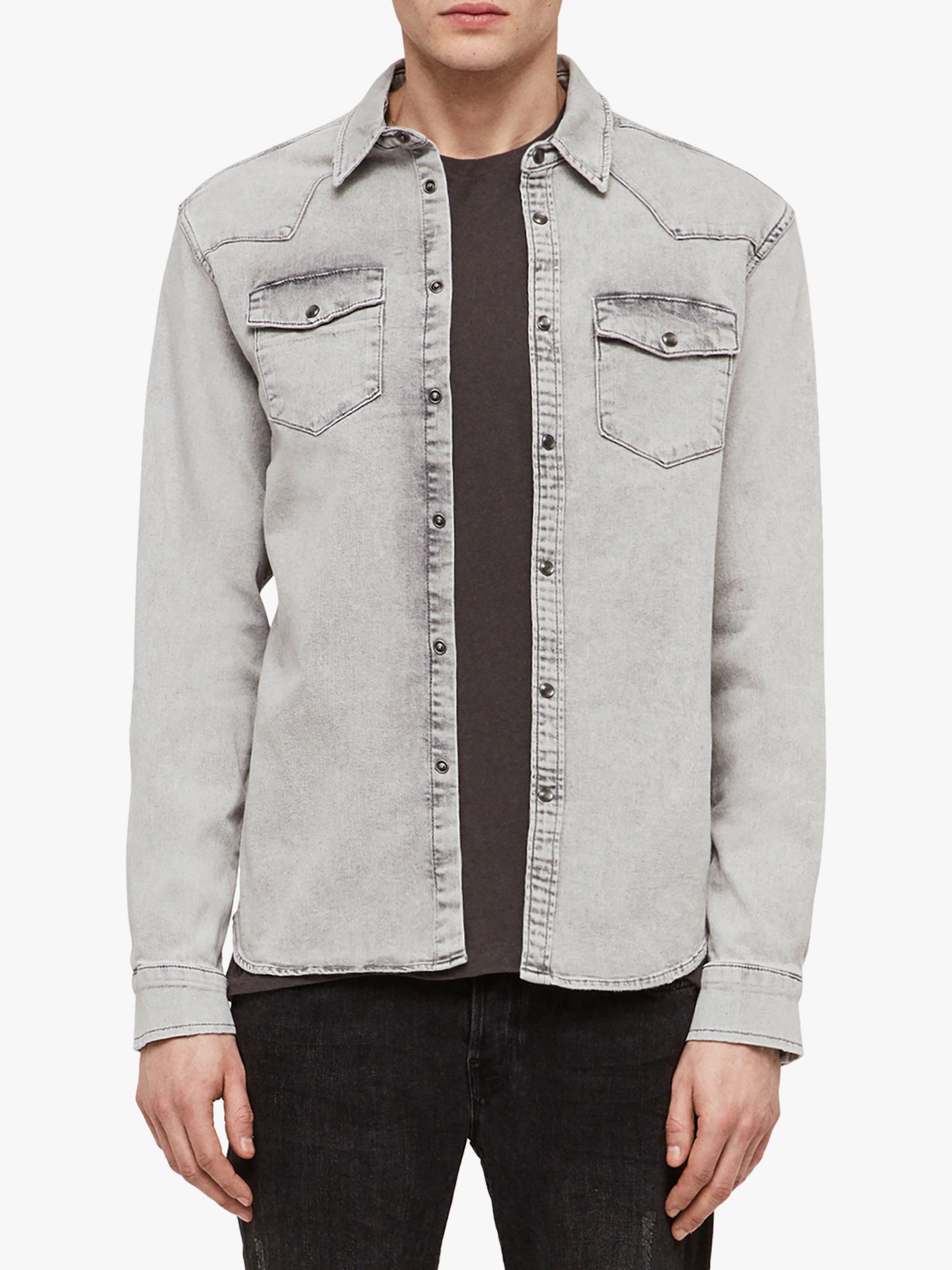 AllSaints Gilard Denim Shirt, Grey
