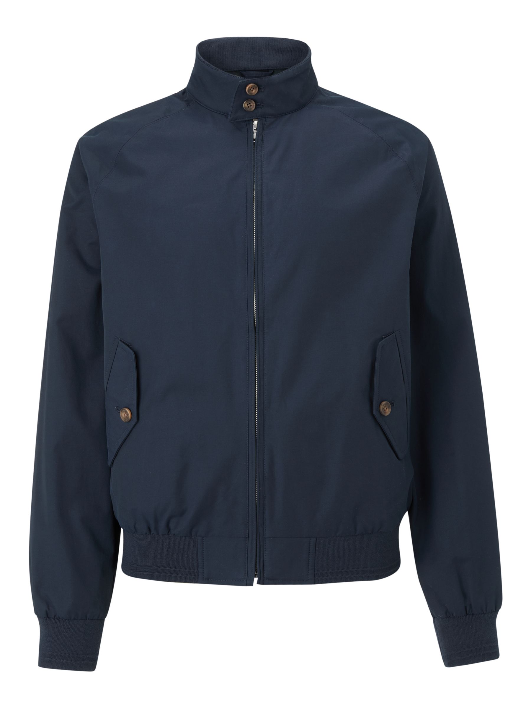John Lewis & Partners Wallace Shower Resistant Harrington Jacket, Navy