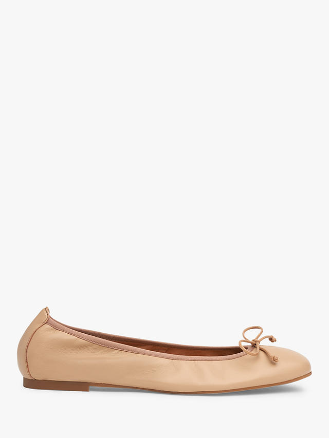 L.K.Bennett Trilly Flat Leather Pumps, Natural 