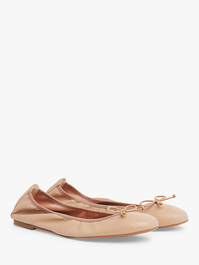 L.K.Bennett Trilly Flat Leather Pumps, Natural 