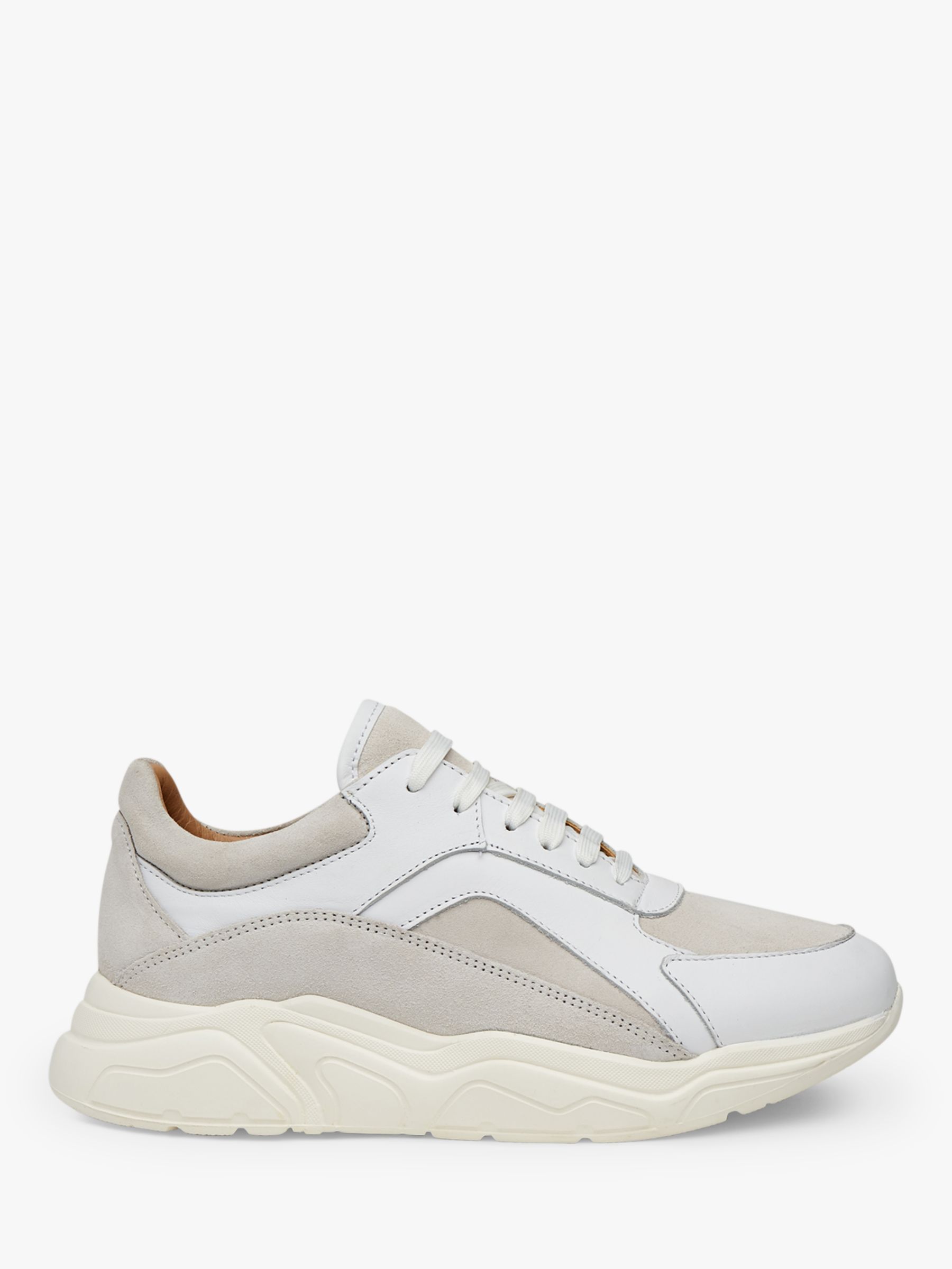 chunky white leather trainers
