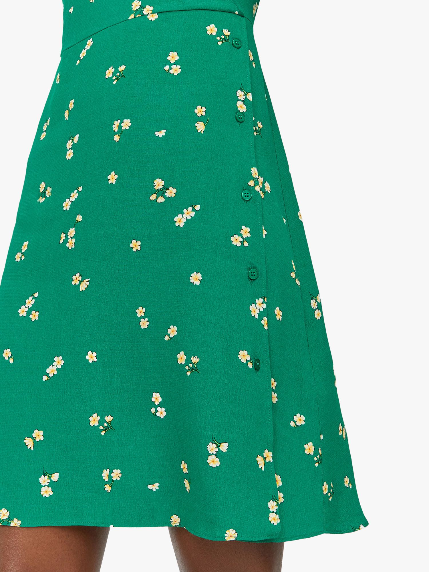 warehouse green floral dress