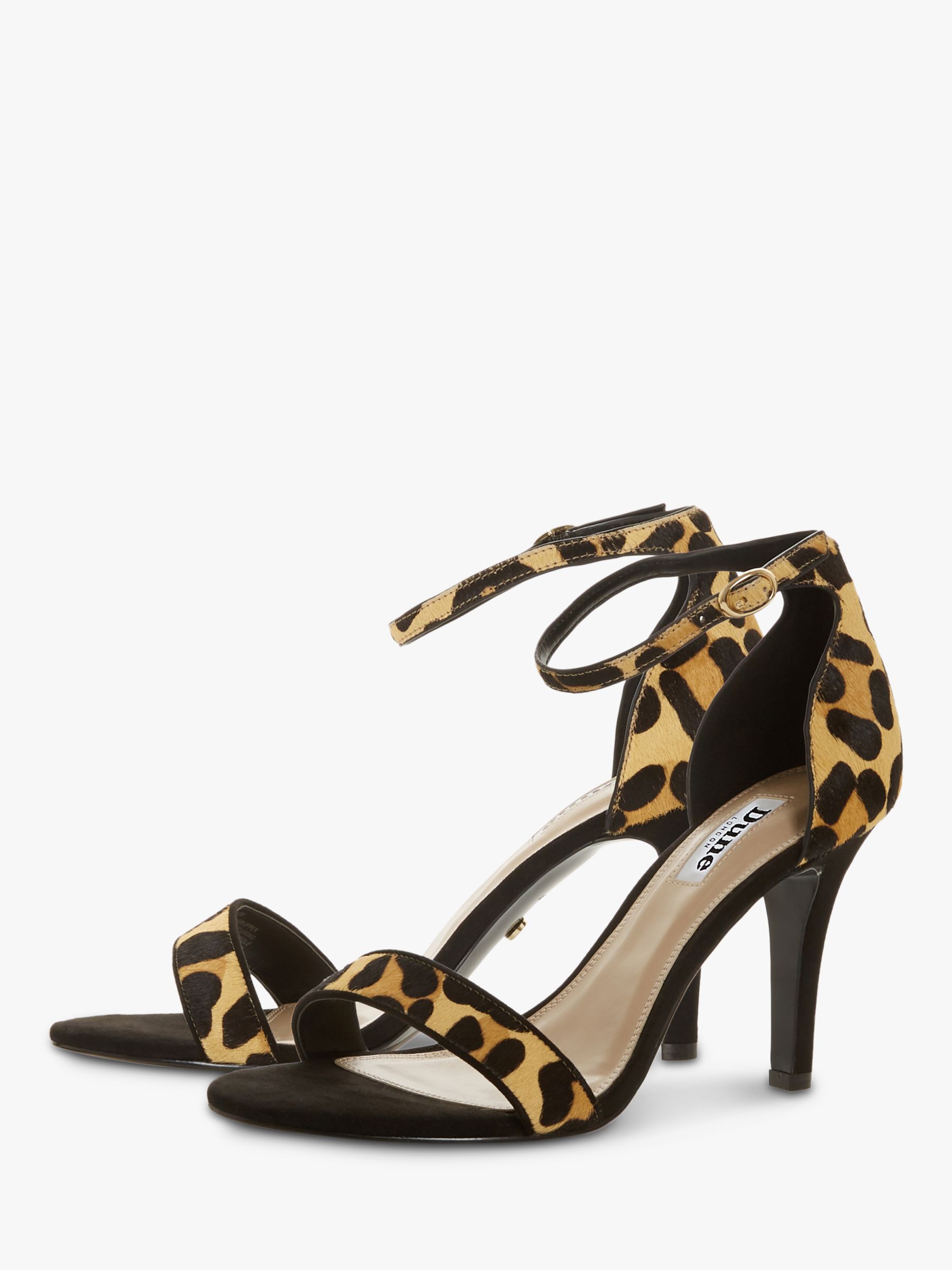 dune wide fit leopard print shoes