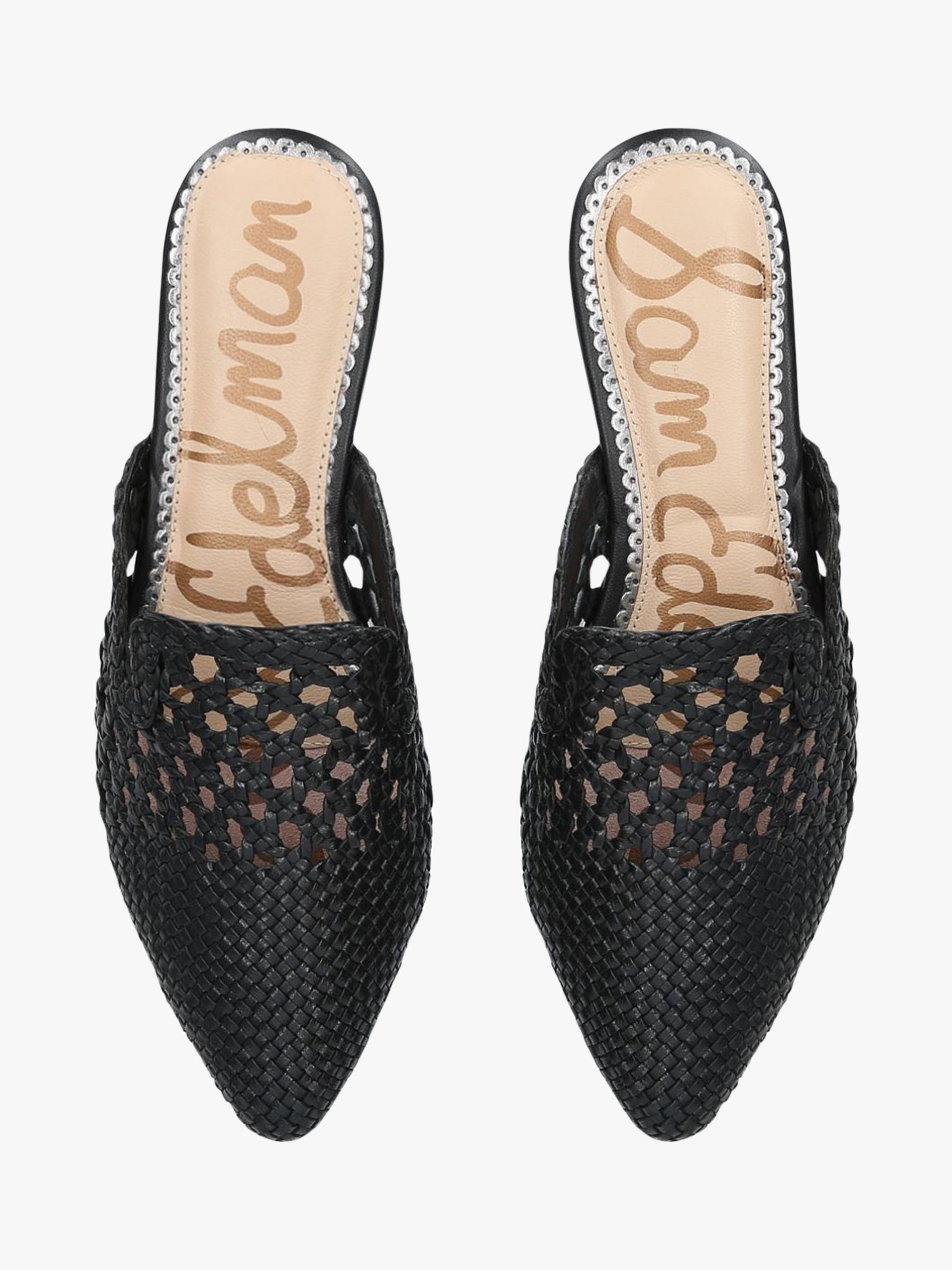 Sam Edelman Clara Pointed Woven Leather Mules at John Lewis & Partners
