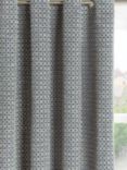 John Lewis & Partners Rona Pair Lined Eyelet Curtains, Loch Blue