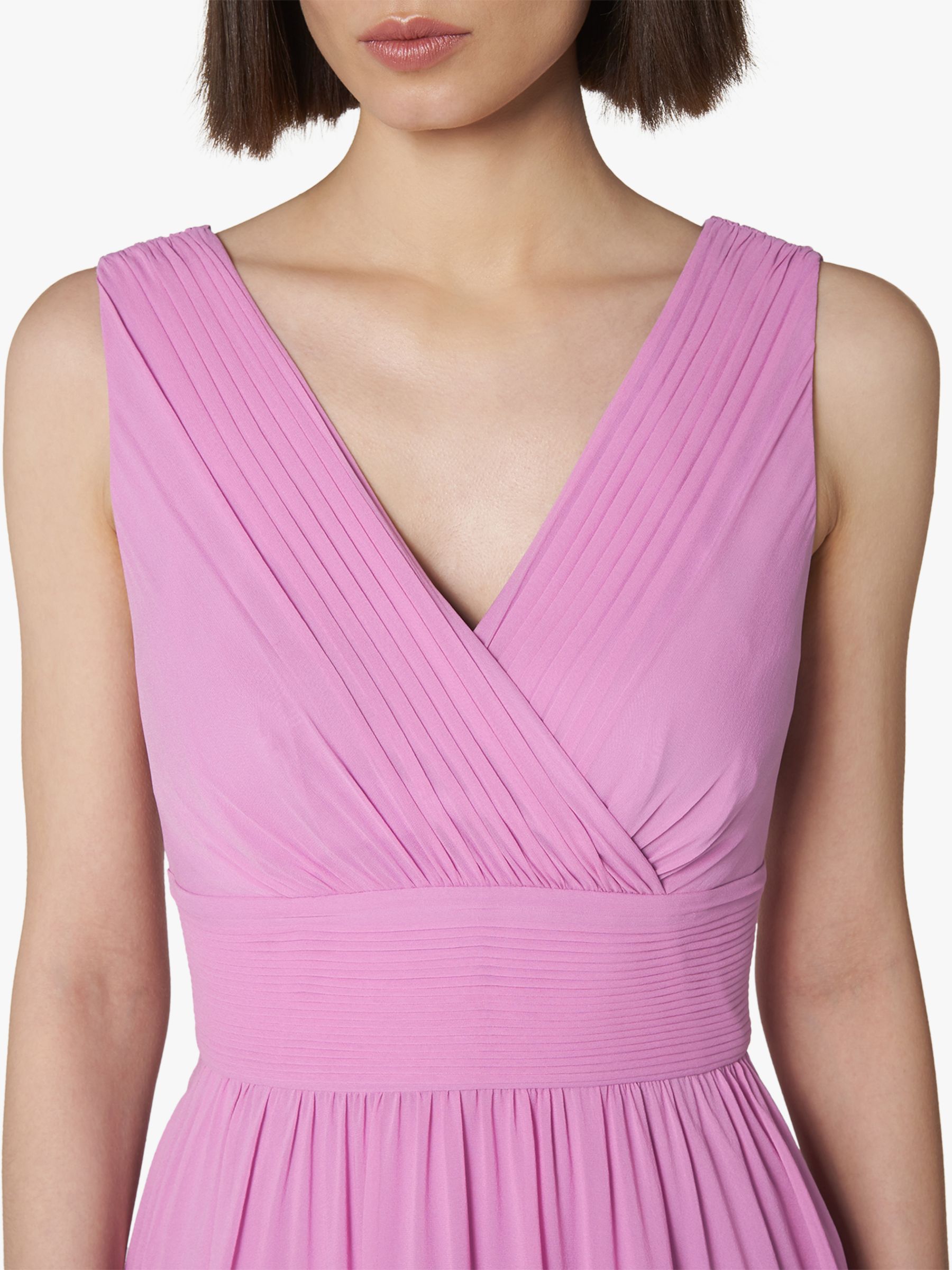 lilac midi bridesmaid dress