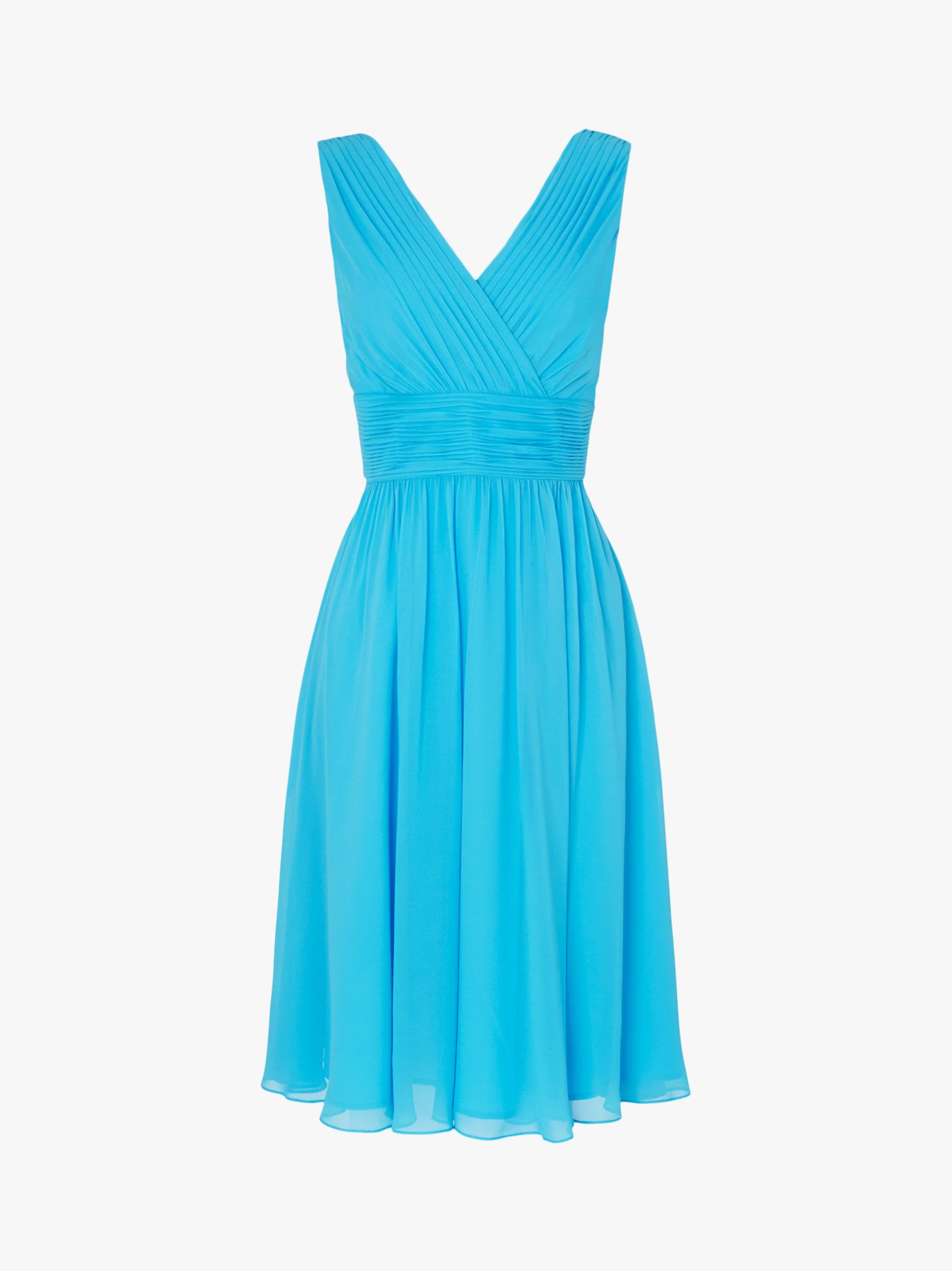 L.K.Bennett Lori Bridesmaid Silk Dress, Light Blue