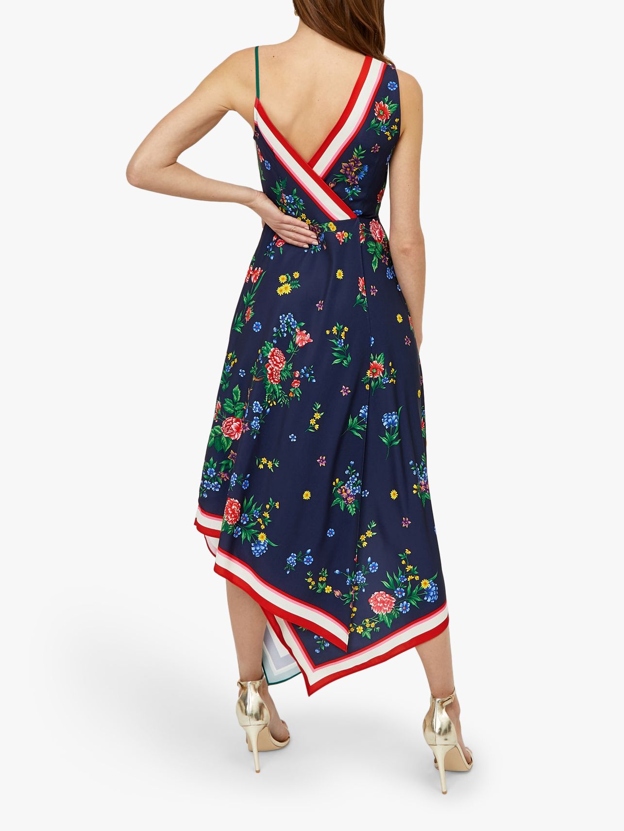 warehouse mixed floral print dress