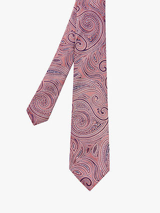 Ted Baker Chrom Paisley Print Silk Tie, Pink