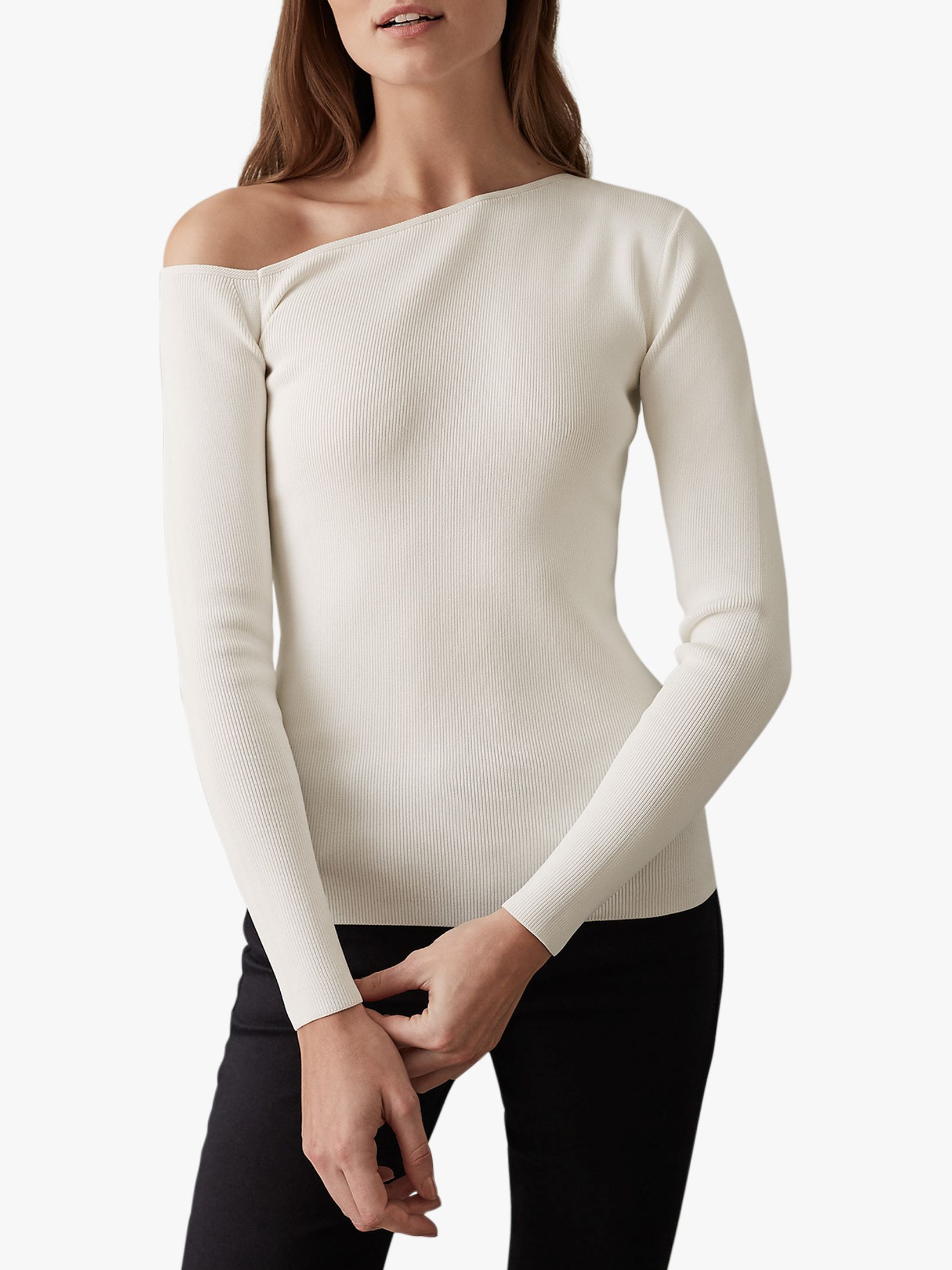 Reiss Anisa Knitted Asymmetric Top
