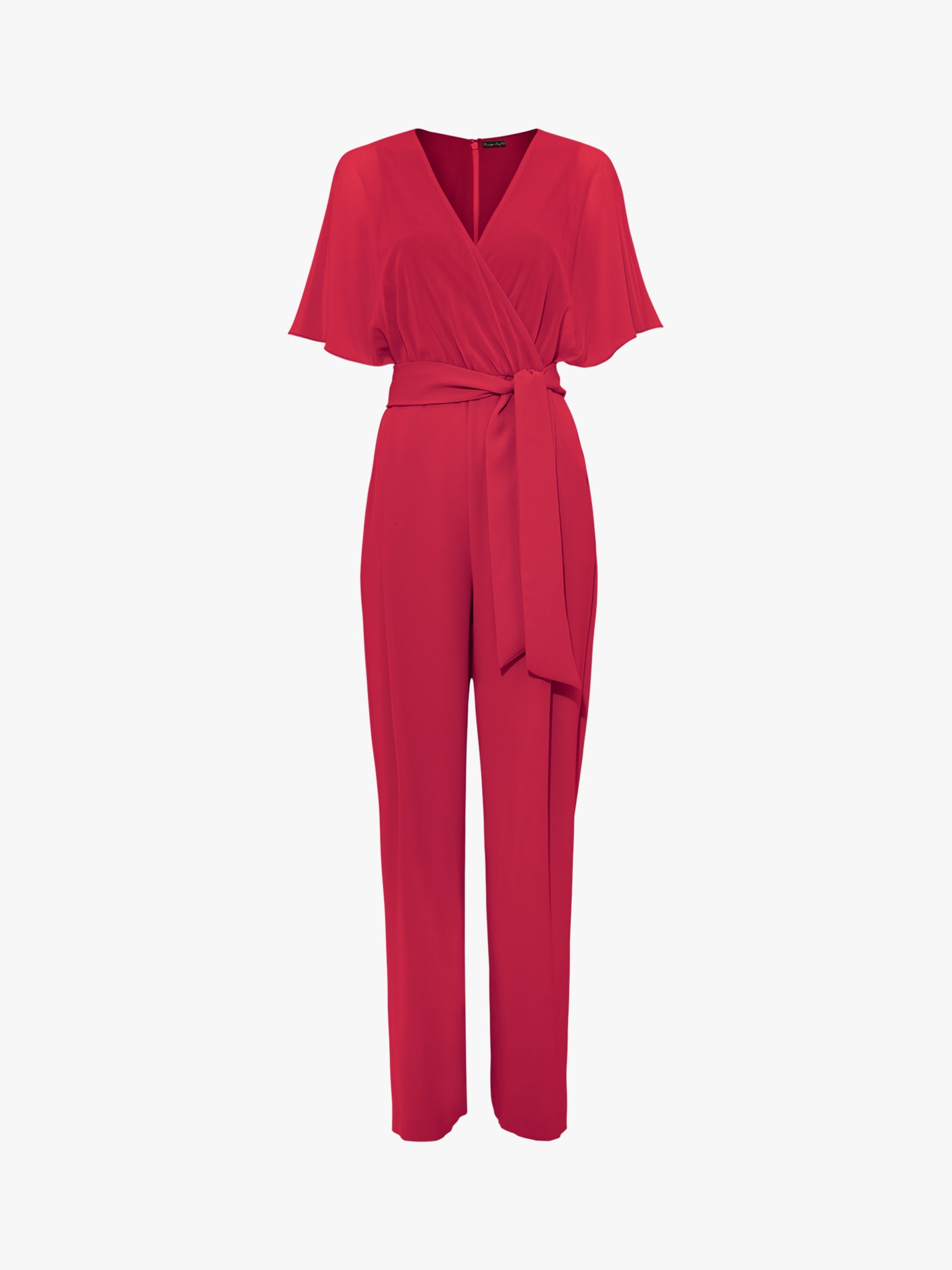 Phase Eight Munroe Batwing Tie Waist Jumpsuit, Bright Pink at John ...
