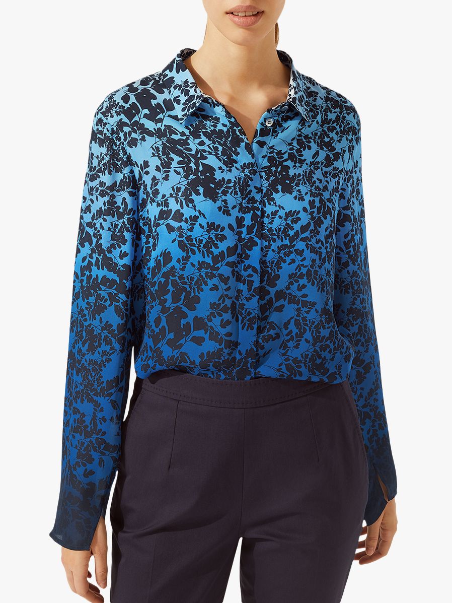 Jigsaw Sunset Floral Shirt, Blue/Multi