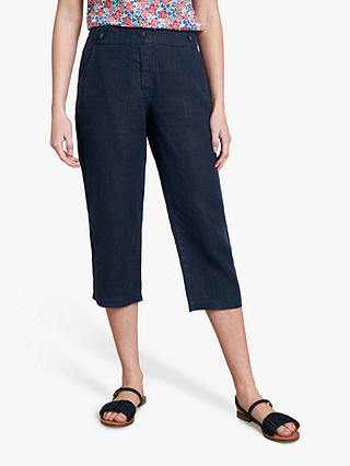 Seasalt Brawn Point Cropped Trousers, Blue