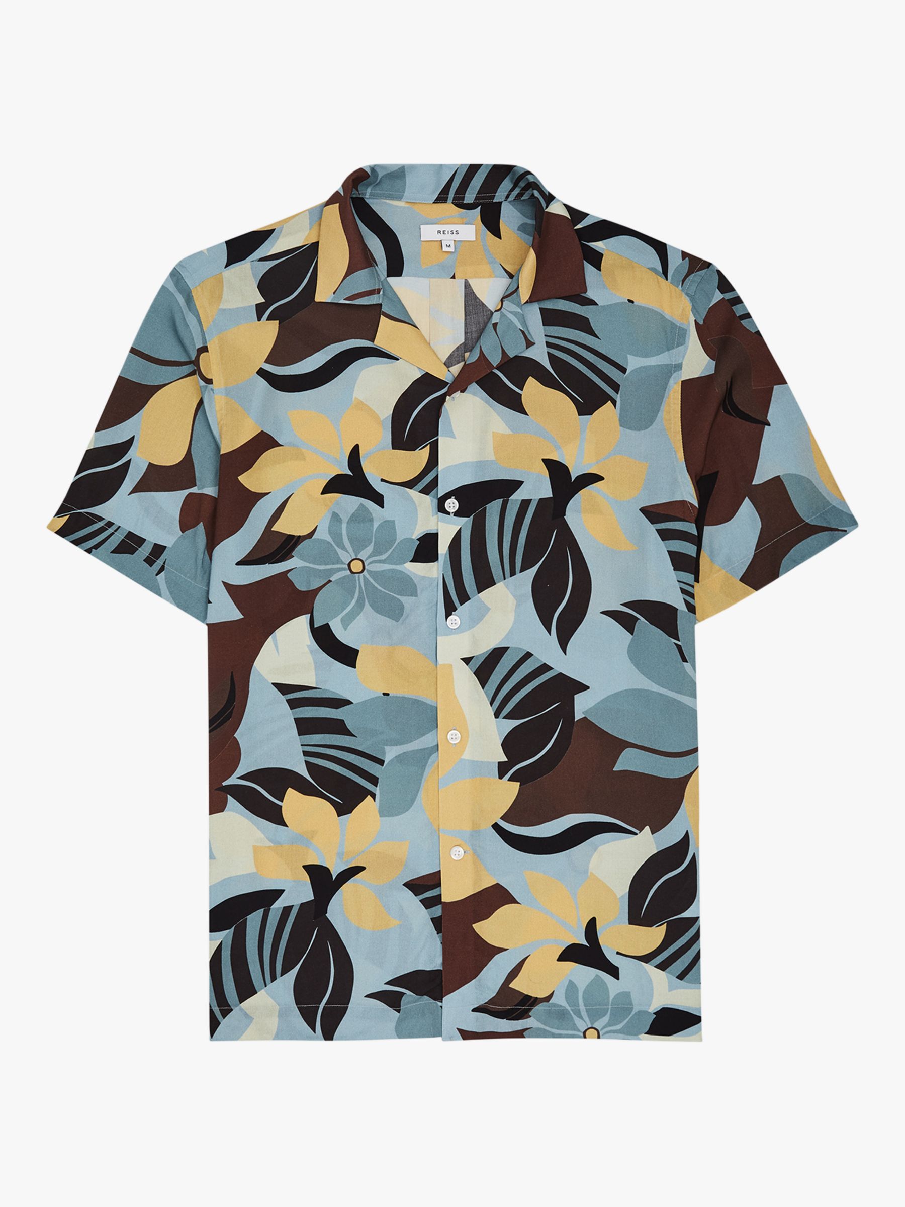 Reiss Zeek Art Deco Short Sleeve Floral Shirt