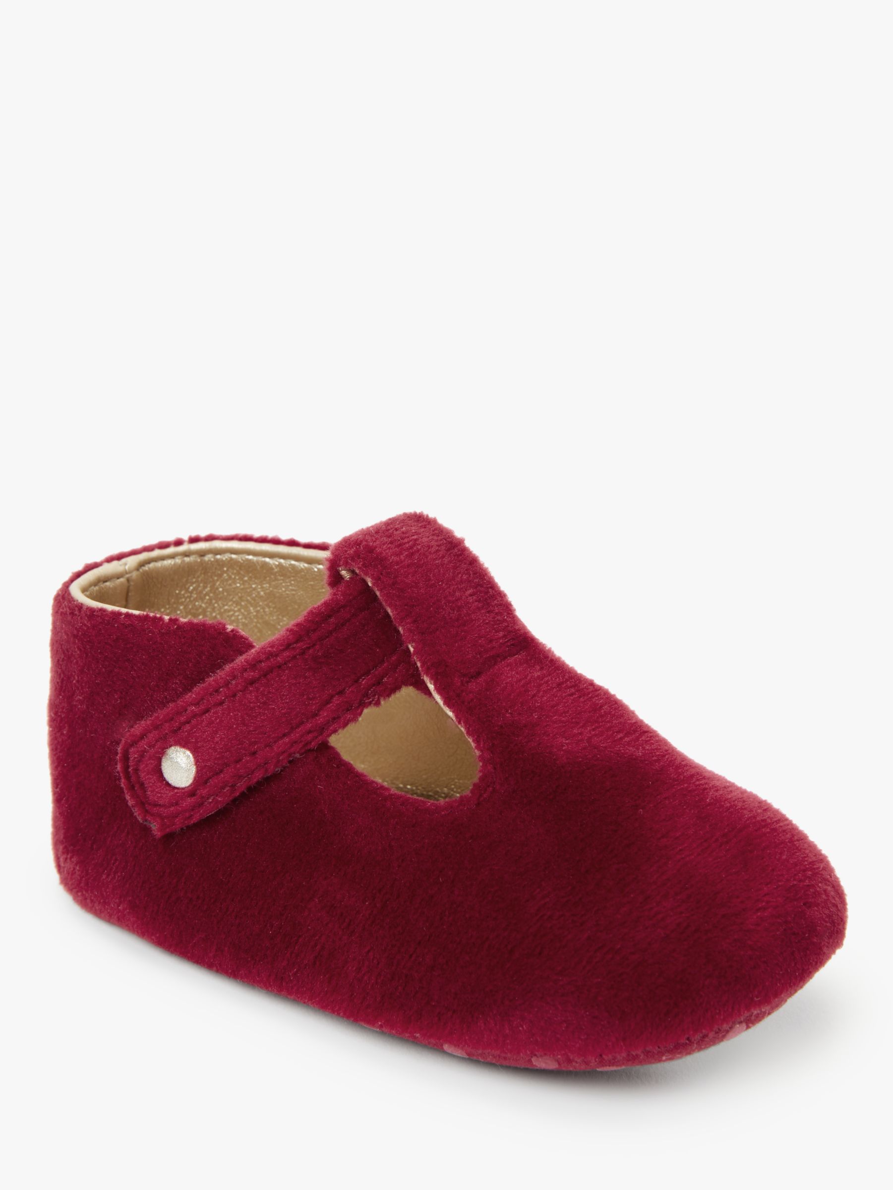 red velvet baby shoes