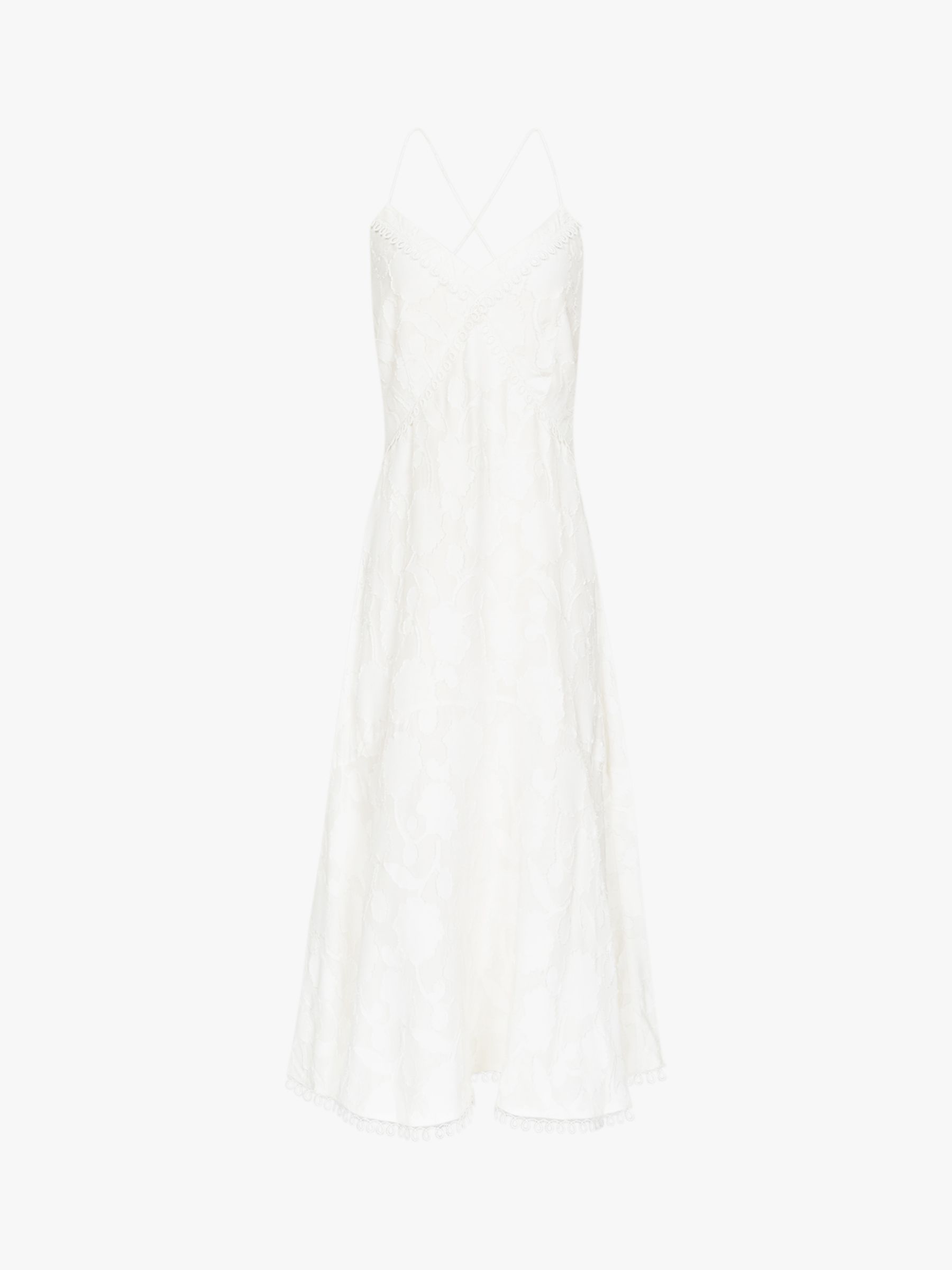 Reiss Ania Textured Strappy Dress, White