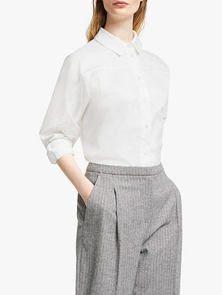 John Lewis & Partners Cotton Seam Detail Shirt, White