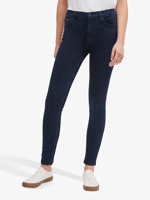 French Connection Mid Rise Skinny Rebound Jeans, Blue/Black