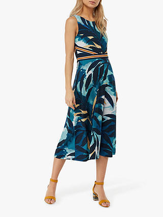 Monsoon Amarelle Print Dress, Blue
