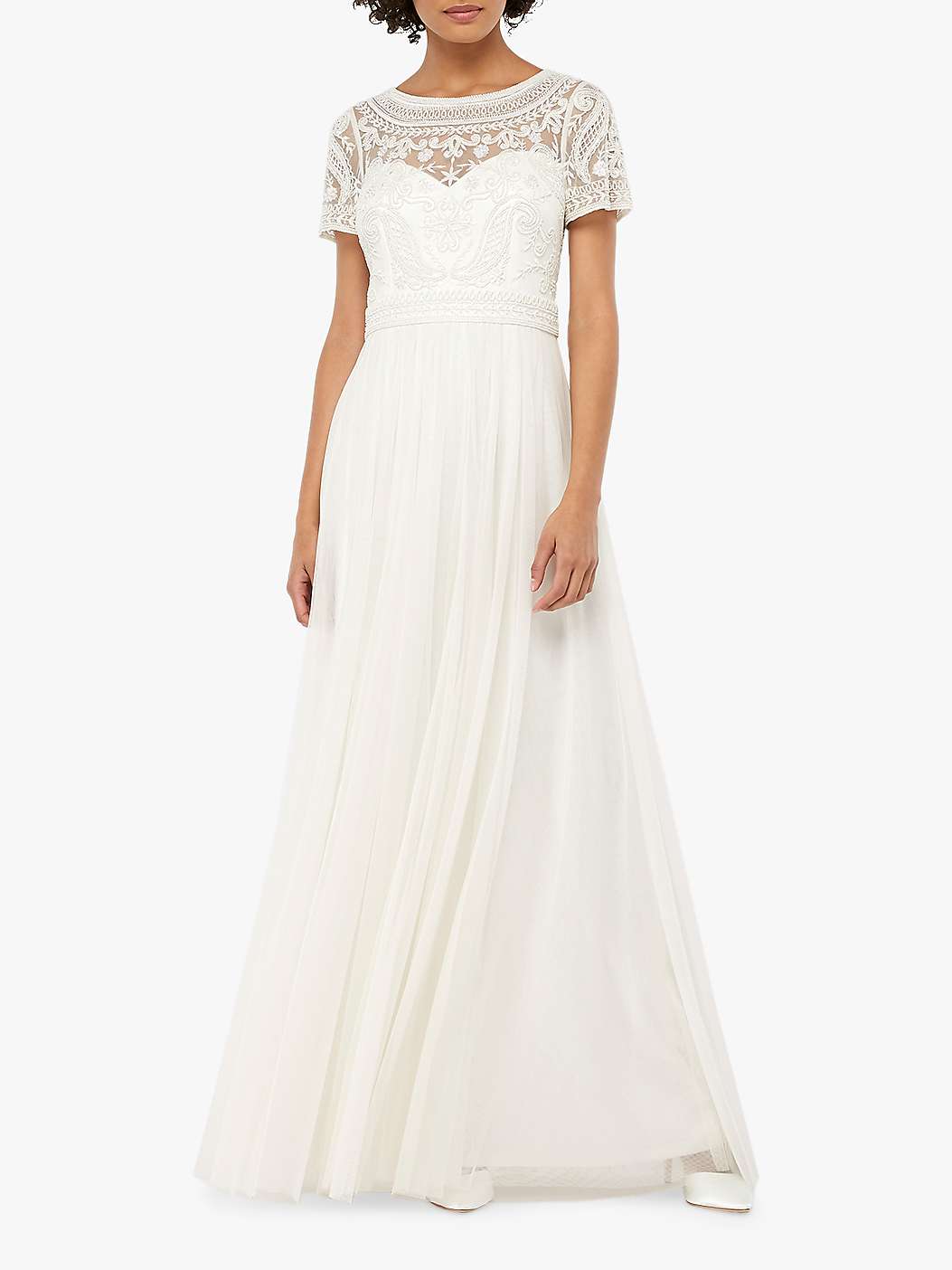 Buy Monsoon Beatrice Embellished Maxi Wedding Dress, Ivory Online at johnlewis.com