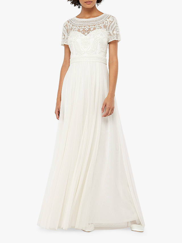 Monsoon Beatrice Embellished Maxi Wedding Dress, Ivory