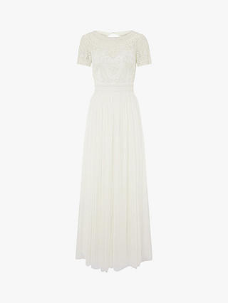 Monsoon Beatrice Embellished Maxi Wedding Dress, Ivory