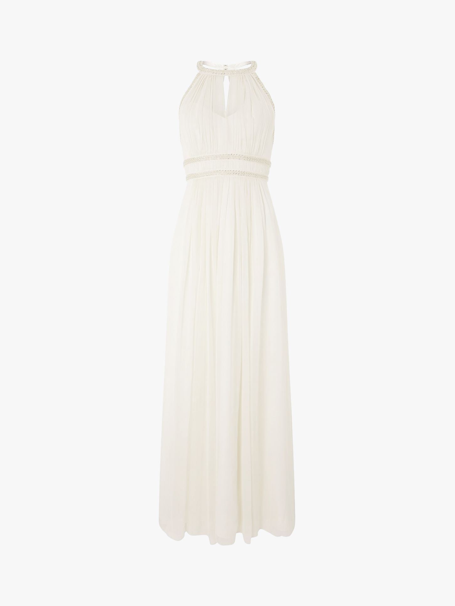 Monsoon Elanor Embellished Grecian Wedding Dress, Ivory