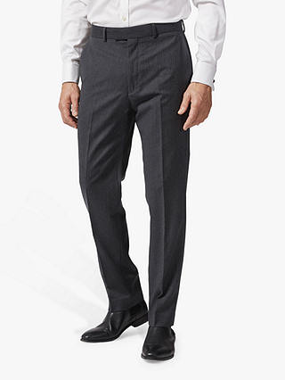 Chester by Chester Barrie Herringbone Wool Cashmere Tailored Suit Trousers, Charcoal