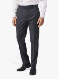 Chester by Chester Barrie Herringbone Wool Cashmere Tailored Suit Trousers, Charcoal