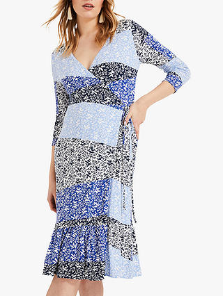 Phase Eight Peta Floral Patch Dress, Blues
