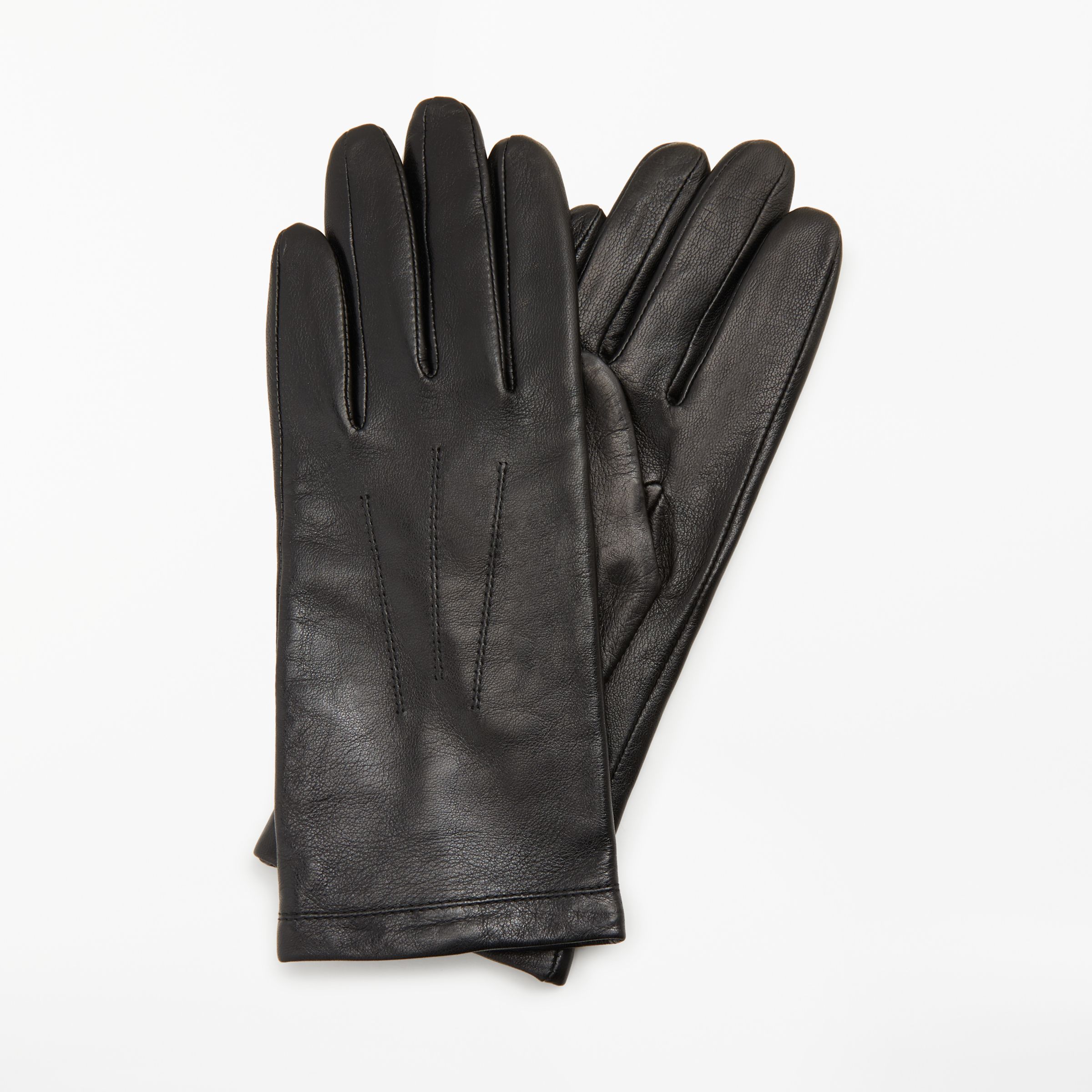John Lewis & Partners Fleece Lined Leather Gloves at John Lewis & Partners