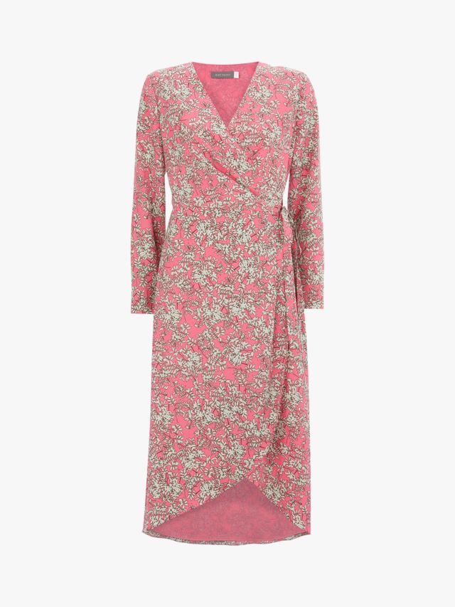 Mint velvet pink connie deals mixed print wrap dress