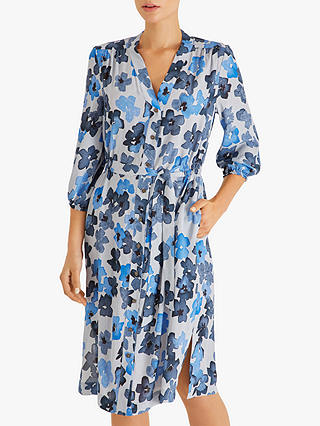 Fenn Wright Manson Rowan Floral Shirt Dress, Blue
