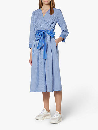 L.K.Bennett Alela Stripe Wrap Dress, Multi/Blue