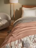 John Lewis Washed Cotton Bedspread, Plaster